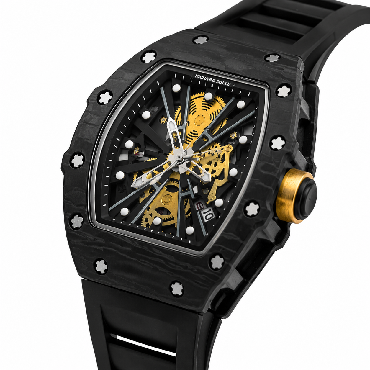 Reloj Richard Mille Style – Negro & Dorado