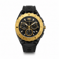 Technomarine – Negro con bisel dorado