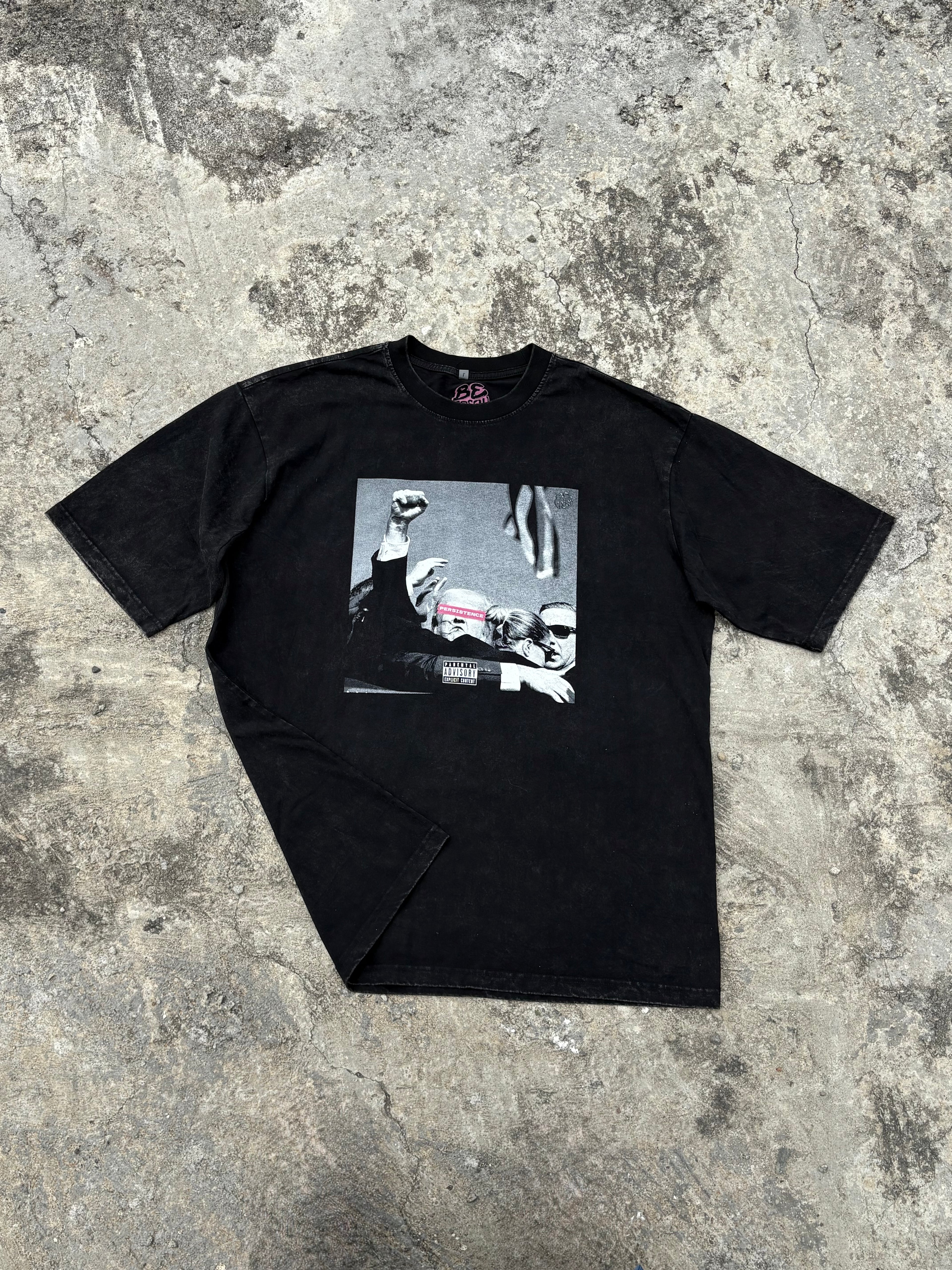 OVERSIZED ACID WASH  T SHIRT – TRUMP DESIGN